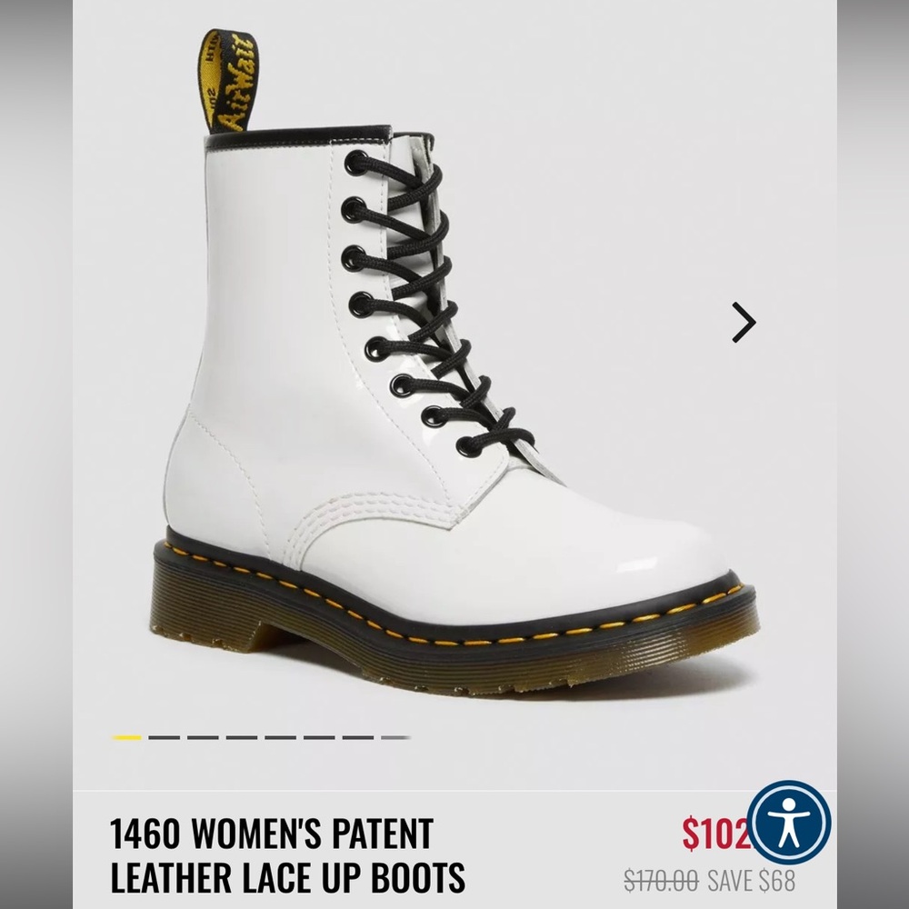 Dr. Marten’s white lace-up boots
